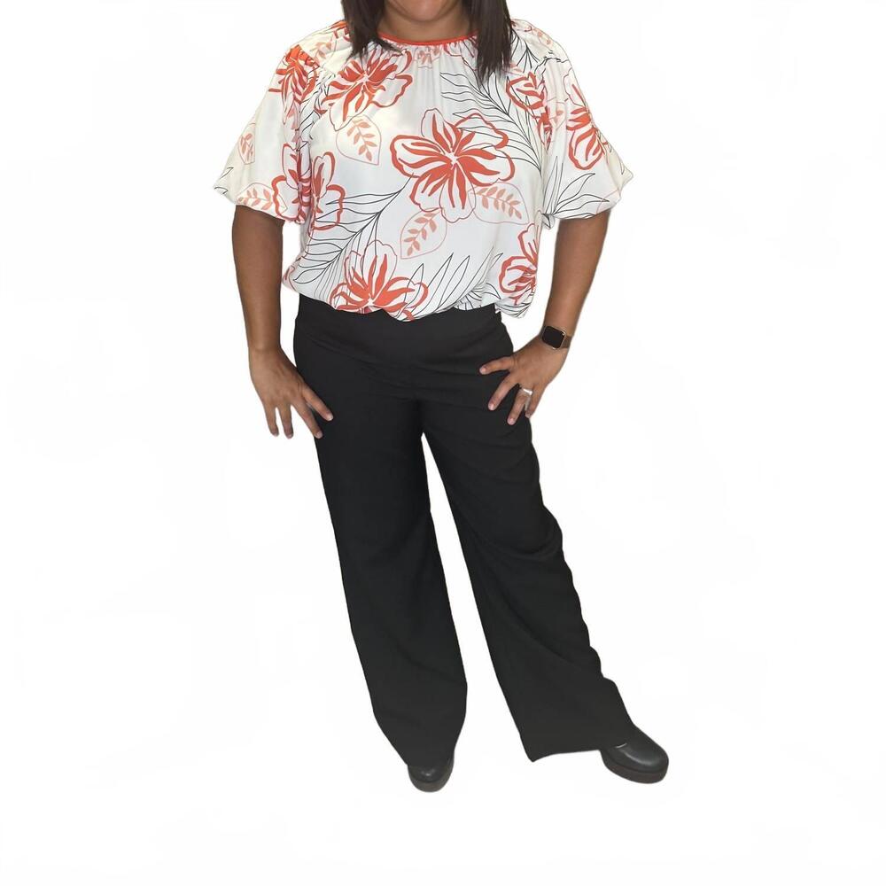 NEW CES FEMME twill full length trousers in black